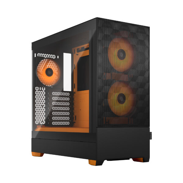 FRACTAL CASE MID TOWER POP AIR RGB ORANGE CORE TG CLEAR TINT